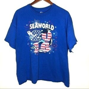 Seaworld blue short sleeve America graphic t-shirt